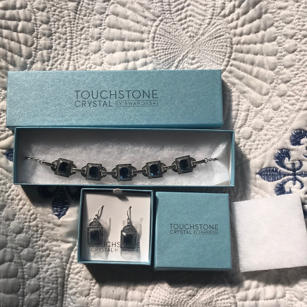Touchstone Crystal by Swarovski necklace/earrings